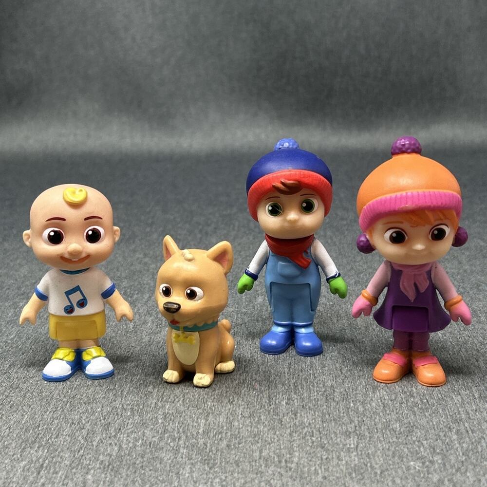 CoComelon Friends & Family Figure Lot of 4 Winter Theme JJ YoYo TomTom 3"